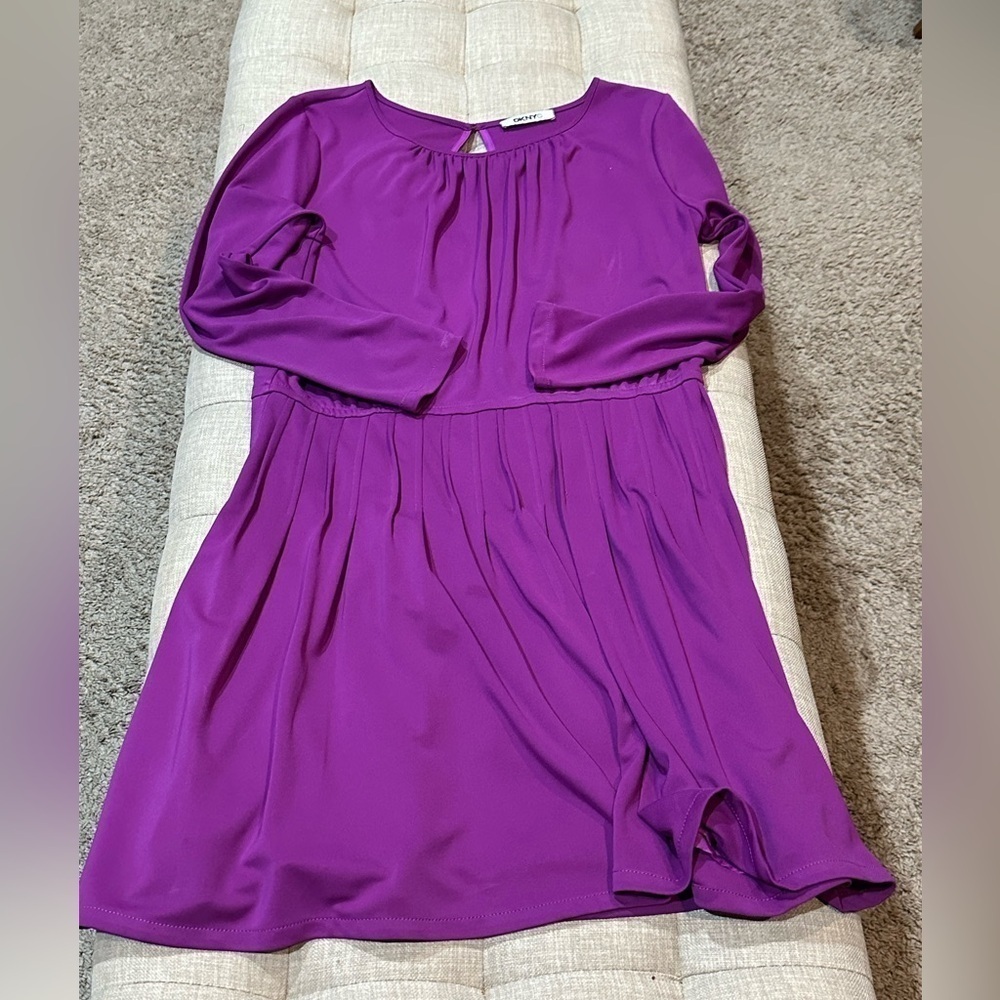 DKNYC Women’s Large Long Sleeve Fuchsia Midi Dress - EUC - Picture 11 of 14